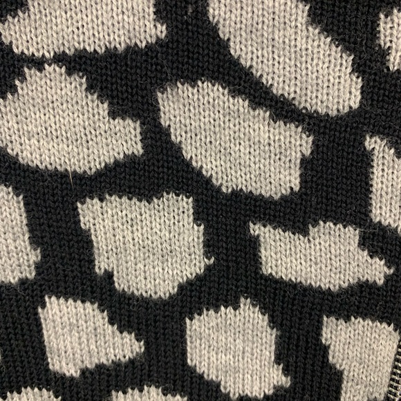 Diane Von Furstenberg Black / Granite Print Sweater Jacket - Picture 9 of 11